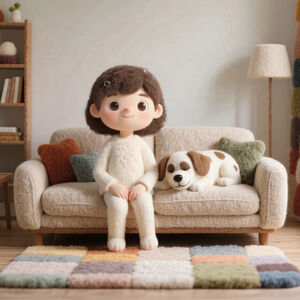 Kids' Unbranded Fuzzy Jumpsuit Cream Size S